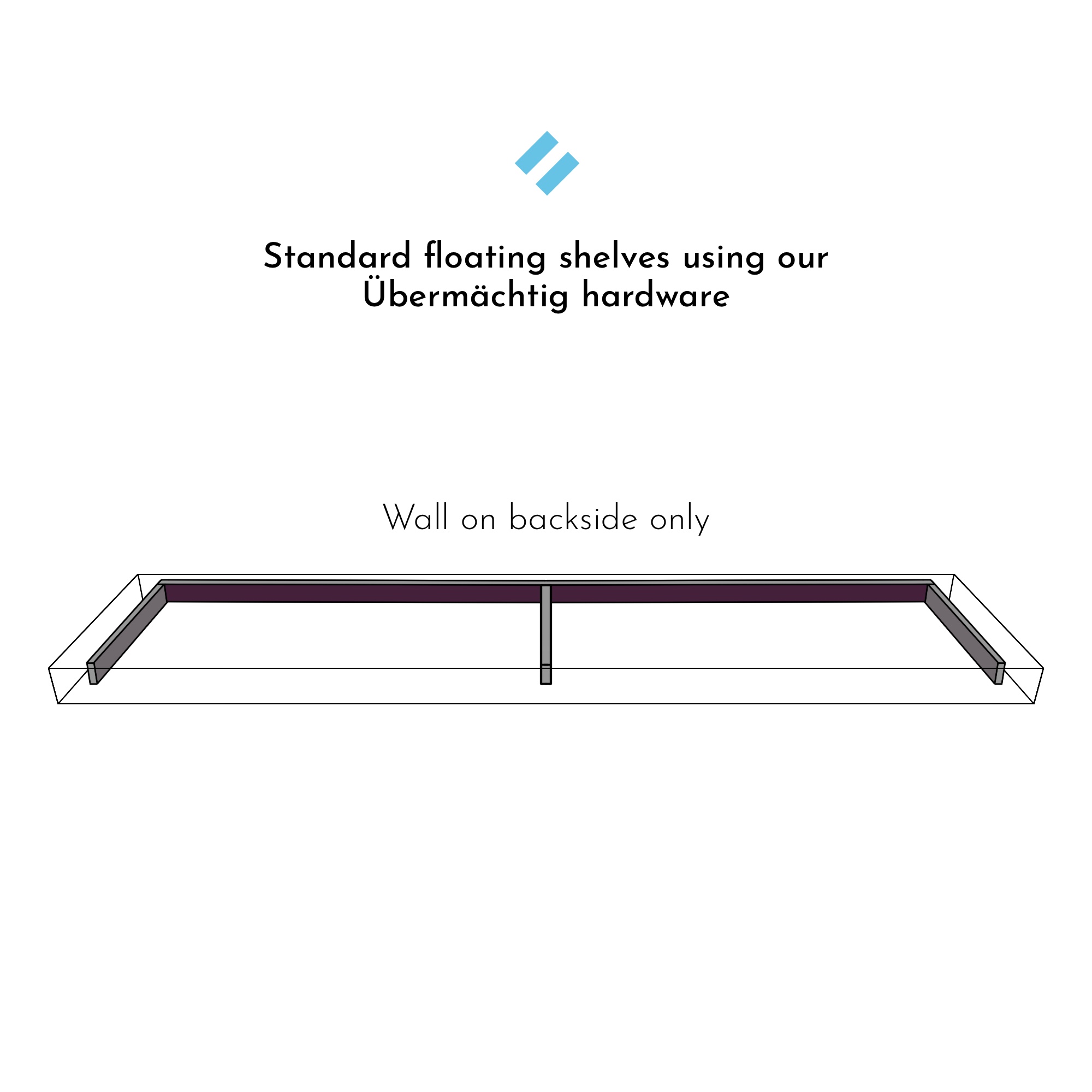 Home Basics Short Rectangle Floating Shelf, White HOME DECOR SHOP HOME BASICS